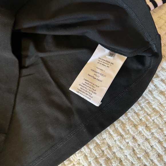 Halfboy Black Logo-Embroidered Cropped Polo - XS - NWT - Picture 7 of 10